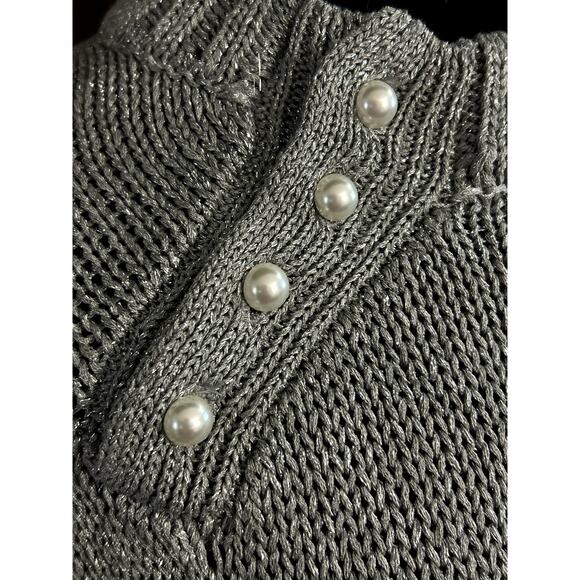Midnight Studios Shane Gonzalez Men's Silver Baby Face Sweater Size M - Picture 9 of 11